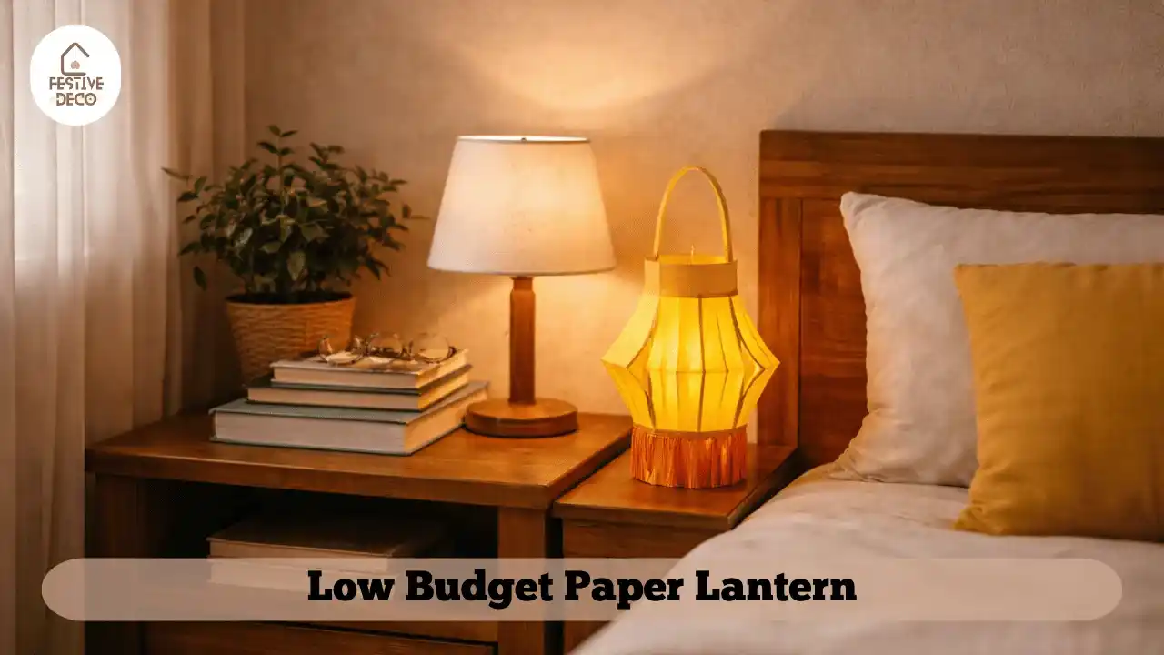 Budget friendly DIY paper decoration ideas for bedroom corner decoration.