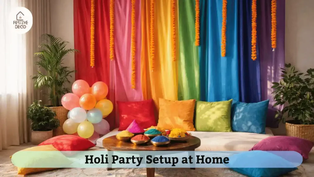 Holi Party Setup at Home