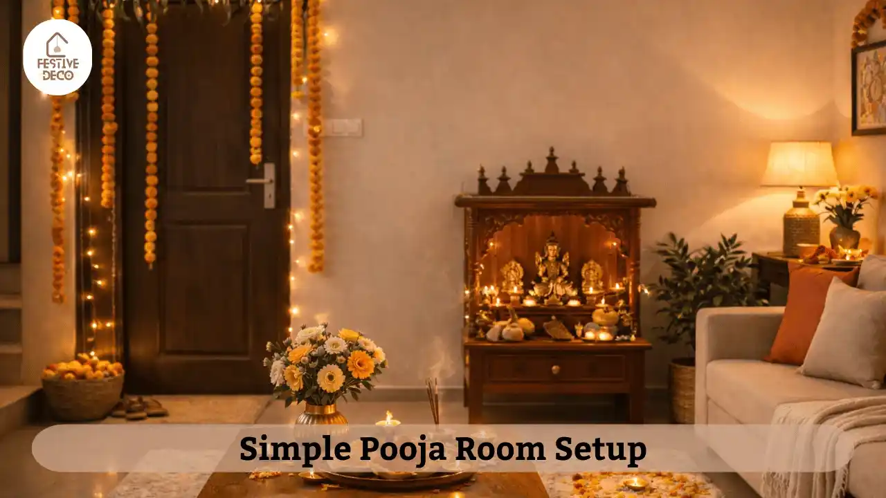 Simple Pooja Room Setup